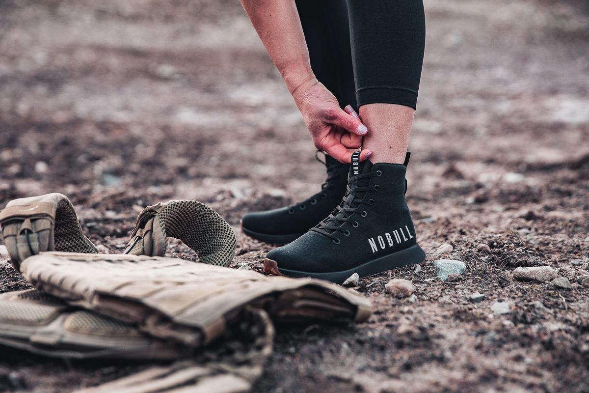 Nobull Canvas Utility Trail Runner Women's Running Shoes Black | Australia (IM1562)